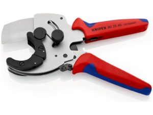 Knipex Galvanized Pipe Cutter for Composite and Plastic Pipes with Multi-Component Grips, 40 mm - 90 25 40