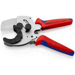 Knipex Galvanized Pipe Cutter for Composite and Plastic Pipes with Multi-Component Grips, 40 mm - 90 25 40