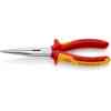 Knipex Insulated VDE Snipe Nose Side Cutting Pliers (Stork Beak Pliers) with Multi-Component Grips, 200 mm - 26 16 200 SB