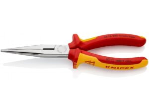 Knipex Insulated VDE Snipe Nose Side Cutting Pliers (Stork Beak Pliers) with Multi-Component Grips, 200 mm - 26 16 200 SB