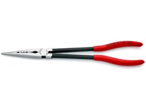 Knipex Long Reach Needle Nose Pliers with Transverse Profiles and Plastic Coated Handles, 280 mm - 28 71 280 SB