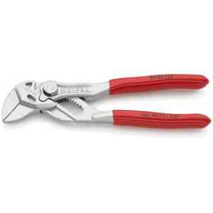 Knipex Mini Pliers Wrench Pliers and a Wrench in a Single Tool with Plastic Coated Handles, 125 mm - 86 03 125 SB