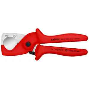 Knipex PlastiCut® Cutter for Flexible Hoses and Plastic Conduit Pipes with Glass Fibre Reinforced Plastic Handles, 185 mm - 90 20 185