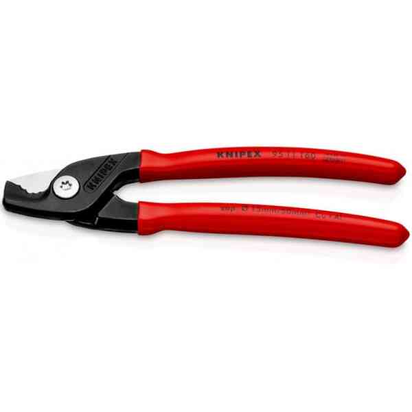 Knipex StepCut Cable Shears with Plastic Coated Handles, 160 mm - 95 11 160 SB