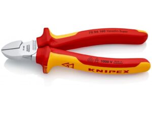 Knipex VDE Insulated Diagonal Cutter with Multi-Component Grips, 160 mm - 70 06 160 SB