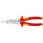Knipex VDE Insulated Pliers for Electrical Installation with Multi-Component Grips, 200 mm - 13 86 200 SB