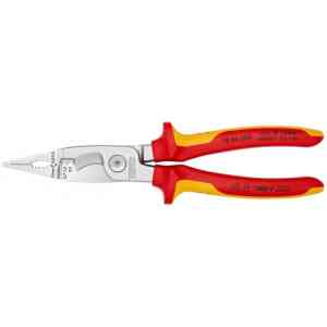 Knipex VDE Insulated Pliers for Electrical Installation with Multi-Component Grips, 200 mm - 13 86 200 SB