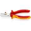 Knipex VDE Insulation Stripper with Opening Spring & Multi-Component Grips, Universal - 11 06 160 SB