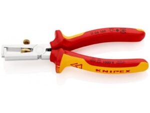 Knipex VDE Insulation Stripper with Opening Spring & Multi-Component Grips, Universal - 11 06 160 SB