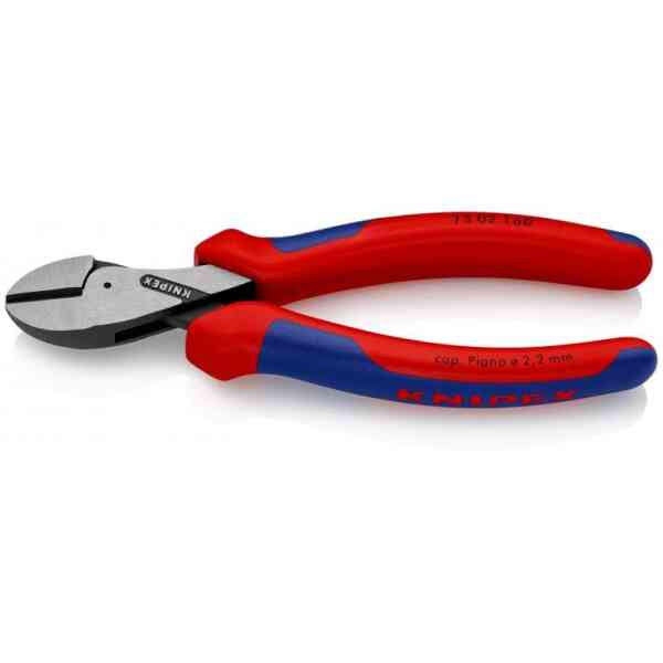Knipex X-Cut® Compact Diagonal Cutter High Lever Transmission with Multi-Component Grips, 160 mm - 73 02 160 SB