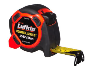 Lufkin 26’/8m Hi-Viz Control Series Wide Yellow Clad Control Power Return Tape Measure - CS8525CME
