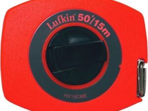 Lufkin 50'/15m Hi-Viz® Orange Universal Lightweight SAE/Metric Yellow Clad Dual Sided Tape Measure - HV15CME