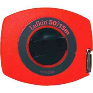 Lufkin 50'/15m Hi-Viz® Orange Universal Lightweight SAE/Metric Yellow Clad Dual Sided Tape Measure - HV15CME