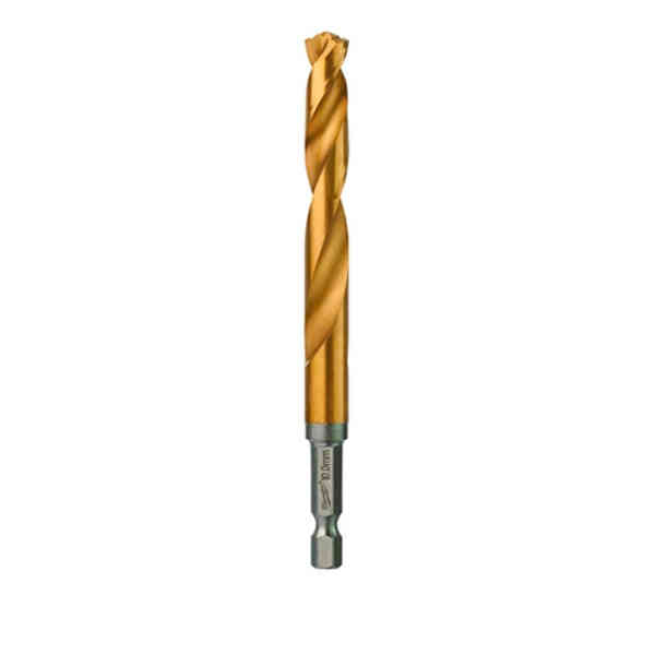 Milwaukee 1 Pc. SHOCKWAVE™ HSS-G TIN Red Hex Metal Drill Bit, 10.0mm - 48894723