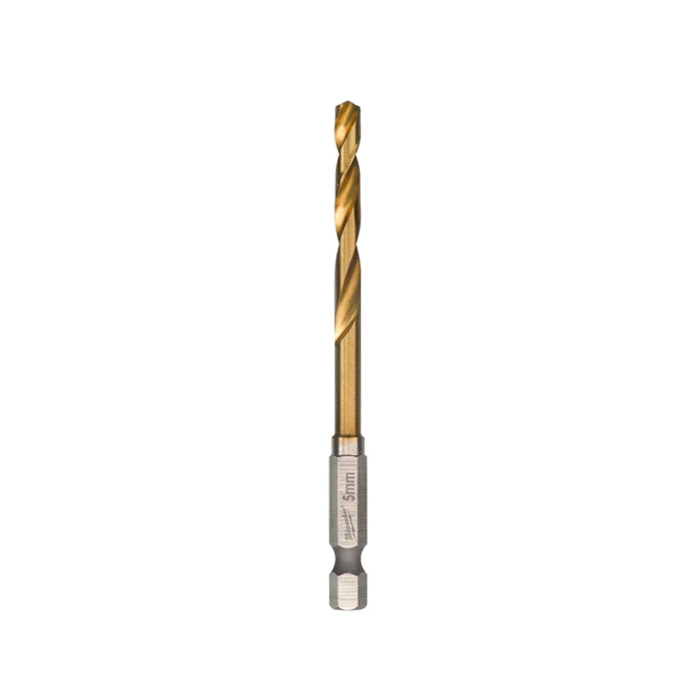 Milwaukee 1 Pc. SHOCKWAVE™ HSS-G TIN Red Hex Metal Drill Bit, 5.0mm - 48894712