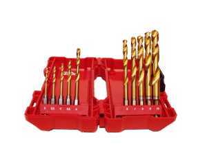 Milwaukee 10 Pc. Red Hex SHOCKWAVE™ HSS-G Titanium Drill Bits Set, Gold - 48894759
