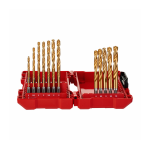 Milwaukee 19 Pc. Red Hex SHOCKWAVE™ HSS-G Titanium Drill Bits Set, Gold - 48894760