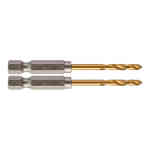 Milwaukee 2 Pc. SHOCKWAVE™ HSS-G TIN Red Hex Metal Drill Bit, 3.2mm - 48894706