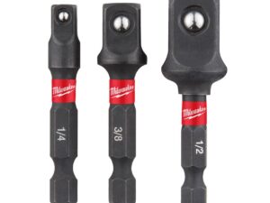 Milwaukee 3 Pc. SHOCKWAVE™ Impact Duty Socket Adaptors, Hex Reception - 4932479228