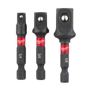 Milwaukee 3 Pc. SHOCKWAVE™ Impact Duty Socket Adaptors, Hex Reception - 4932479228