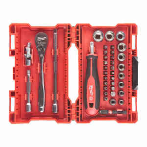 Milwaukee 38 Pc. 1/4" Metric Ratchet, Driver & Socket Set - 4932479096