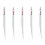 Milwaukee 5 Pc. Multi-Material Universal SAWZALL® Blades, 12″x8/12 TPI – 48005094