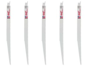 Milwaukee 5 Pc. Multi-Material Universal SAWZALL® Blades, 12″x8/12 TPI – 48005094