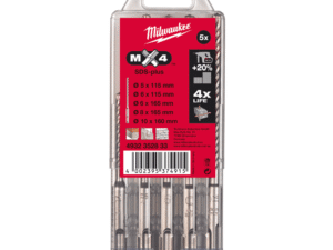 Milwaukee® 5 Pc. MX4™ SDS-Plus 4-Cut Hammer Drill Bits Set - 4932352833