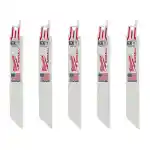 Milwaukee 5 Pc. Thin Kerf Metal SAWZALL® Blade, 6"x14 TPI - 48005182