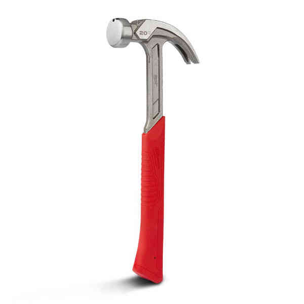 Milwaukee 570g/20oz Curved Claw Smooth Face Hammer - 4932464028