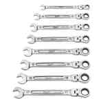 Milwaukee 7 PC. Metric Flex Head Ratcheting Combination Spanners Set - 4932478557