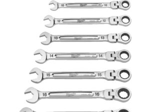 Milwaukee 7 PC. Metric Flex Head Ratcheting Combination Spanners Set - 4932478557