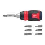 Milwaukee 8 in 1 Compact Ratcheting Multi-Bit Screwdriver - 4932480581