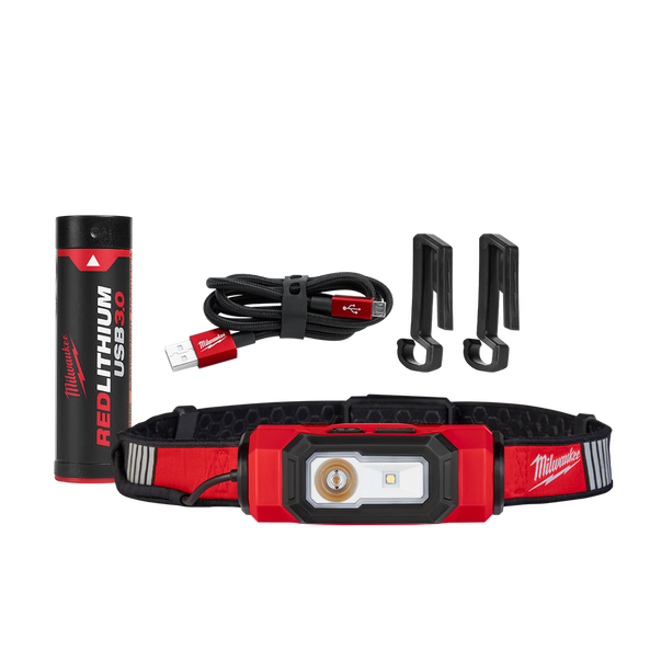 Milwaukee L4HLVIS-301 REDLITHIUM™ USB Rechargeable Hi-Vis Headlamp - 4933479768