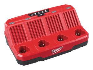 Milwaukee M12C4 12V Li-Ion 4 Bay Sequential Charger 220V-AC - 4932430554