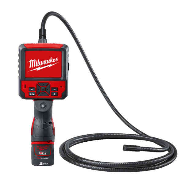 Milwaukee M12ICAV3-201C 12V Li-Ion Cordless M-Spector 360° Inspection Camera Kit with 1 x 2.0 Ah Batteries, Charger and Case - 4933451367