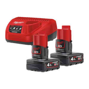 Milwaukee M12NRG-402 4.0Ah Battery & Charger Set - 4933459211