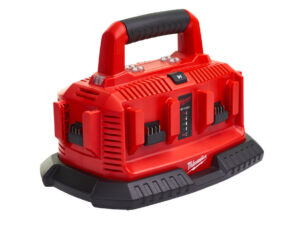 Milwaukee M1418C6 18V Li-Ion 6 Bay Battery Sequential Charger, 220V-AC - 4932430086