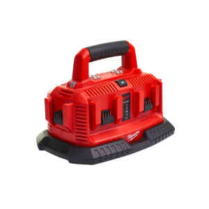 Milwaukee M1418C6 18V Li-Ion 6 Bay Battery Sequential Charger, 220V-AC - 4932430086