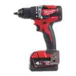 Milwaukee M18CBLPD-402C Brushless Compact Percussion Drill Kit with 2 x 4.0 Ah Battery, Charger & Case - 4933464537