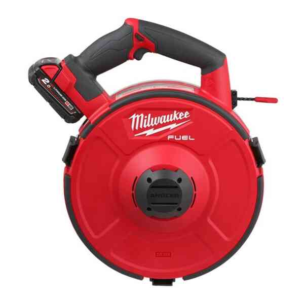 Milwaukee M18FPFT-202 30m NC FUEL™ Powered Fish Tape with 2 x 2.0 Ah Batteries & Charger Set - 4933478591
