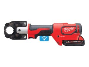 Milwaukee M18HCCT-201C Force Logic™ ONE-KEY™ Hydraulic 53 KN Cable Crimper Set with 1 x 2.0 Ah Battery Charger & Case - 4933451194