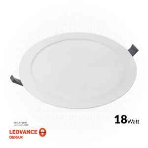 OSRAM LED SLIM PANEL DOWN LIGHT ROUND 8" 18W 3000K LPF 1600LM IP20 20X1 30000 HRS