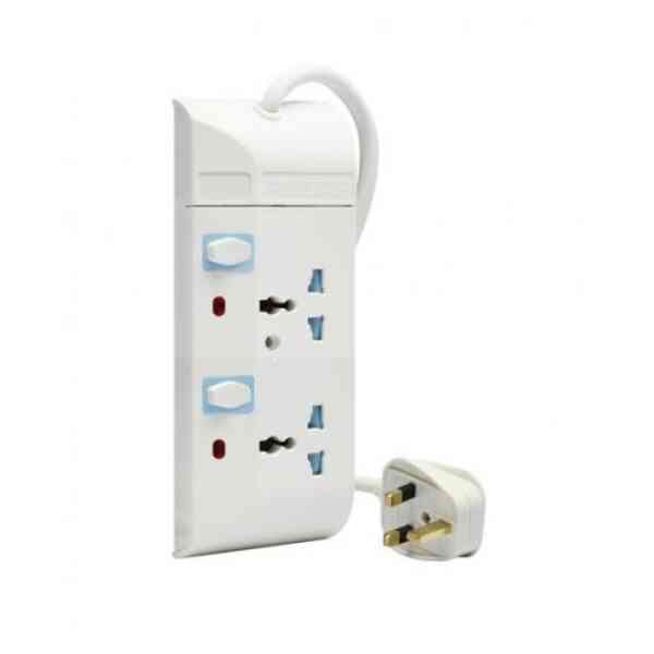 Philips 2 Ways Extension Socket with Individual Switch Control & Indication, 2 M - SPN1621WA/56