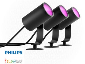 PHILIPS Hue Lily Smart Ext OutDoor Light Base Unit Spike Black 3x8W 24V , 915005630101