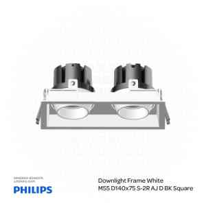 Philips LED Downlight Frame White RS378Z M55 D140x75 S-2R AJ D BK Square 824110127282