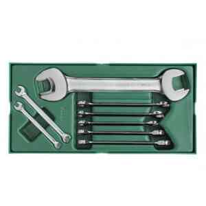 Sata 10 PC. Metric Open End and Combination Ratcheting Wrench Tray Set - 09904