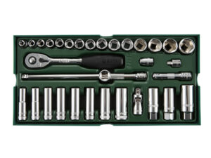 Sata 33 Pc. 3/8” Drive 6 Point Metric Socket Tray Set - 09902