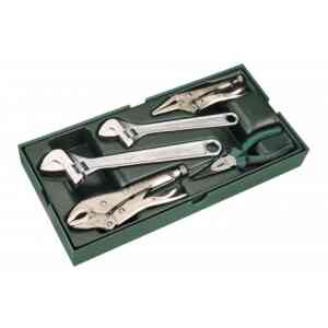 Sata 5 PC. Adjustable Wrench and Pliers Tray Set - 09909