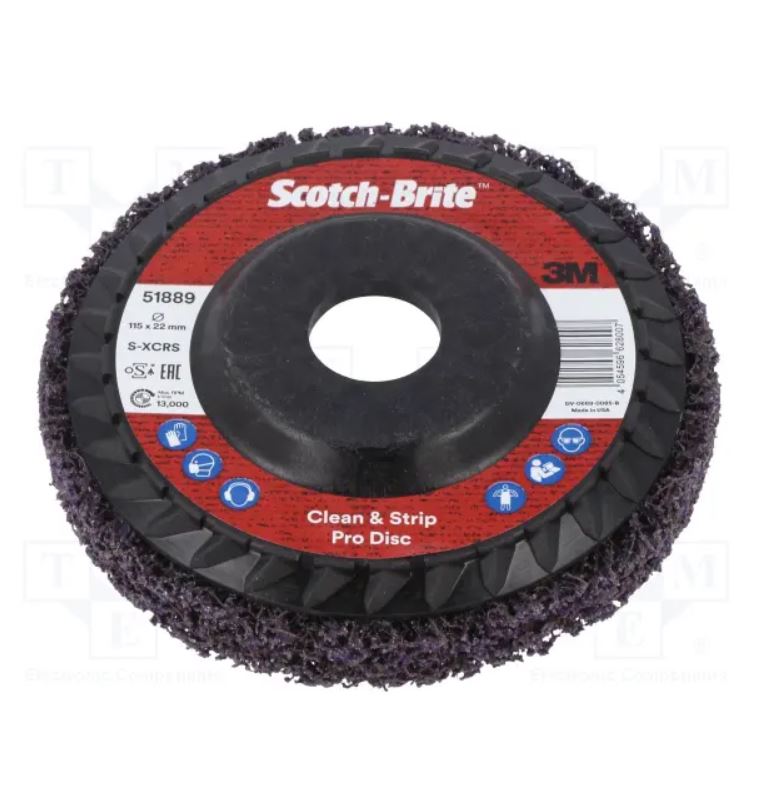 Scotch-Brite™ Clean and Strip XT Pro Disc, SiC Extra Coarse, 115 mm x 22 mm, 51889